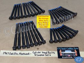 OEM 1967 Cadillac 429 Engine CYLINDER HEAD BOLTS - COMPLETE SET (INCLUDES ROCKER BOLTS)